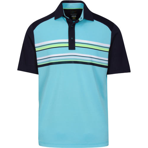 Greg Norman ML75 Weatherknit Pivot Polo Blue [Size:Small]