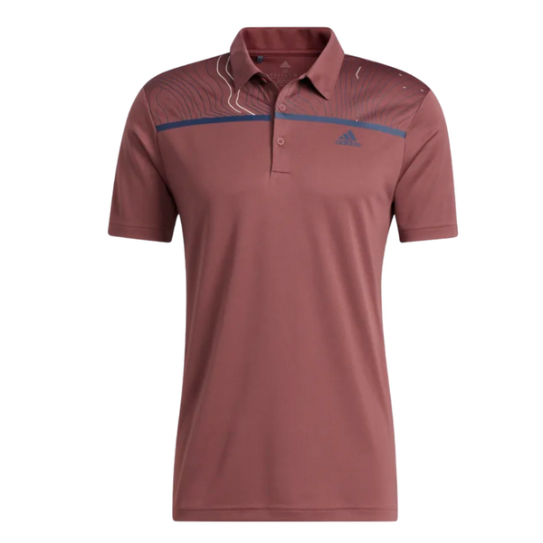 Adidas Core Chest Print Men's Polo [BURGUNDY][Size: M]
