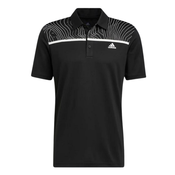 Adidas Core Chest Print Men's Polo [BLACK][Size: S]