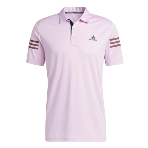 Adidas 3 Stripe Men's Polo Shirt [BLISS LILAC][Size: S]