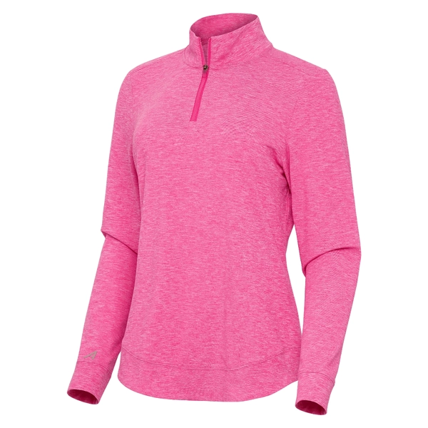 Antigua Women's Optimistic Quarter Zip Pullover [MGNT HTHR][S]