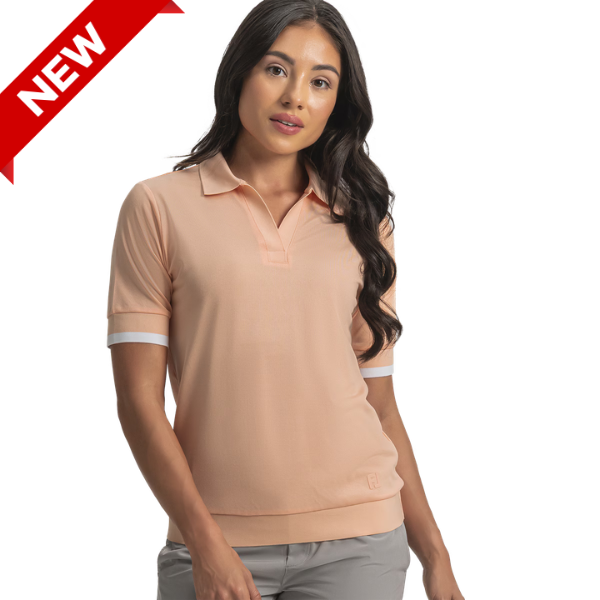 FJ Women's Texture Knit Polo [DES PEACH][S]