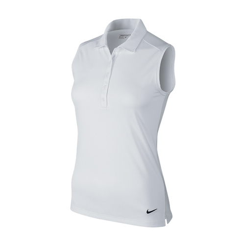 Nike Ladies Victory Solid Sleeveless Polo - White [Size: Small]