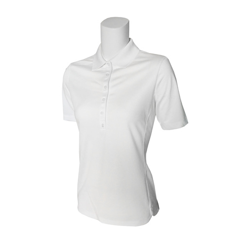 IZOD Ladies Tulip Hem Pique Polo - Bright White [Size: X Large]