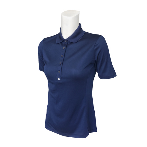 IZOD Ladies Tulip Hem Pique Polo - Navy [Size: Small]