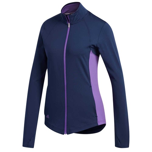 adidas Ladies Full Zip Jacket - Indigo [Size:Small]