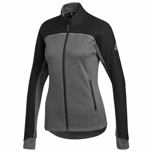 adidas Ladies Full Zip Jacket - Black [Size:Small]