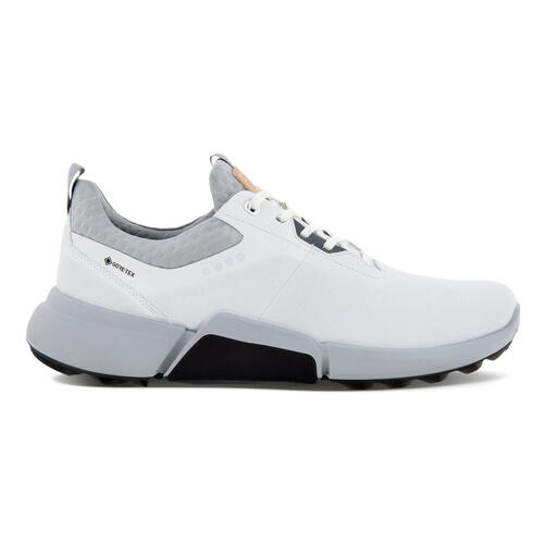 ECCO BIOM Hybrid 4 Men's Golf Shoes - White/Concrete