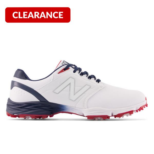 New Balance Striker V3 Mens Golf Shoes [WHT/BL/RD] [Size: 10 US]