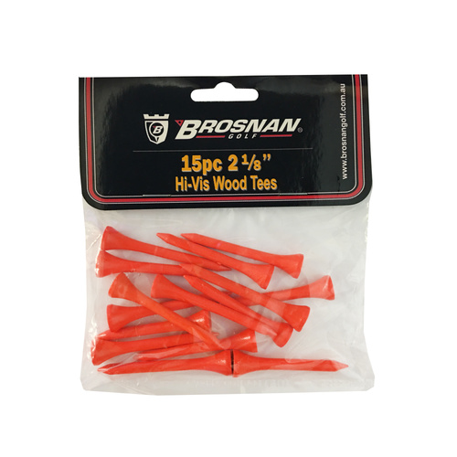 Brosnan Orange Wood Tees - 2 1/8 Inch (15 Pack)