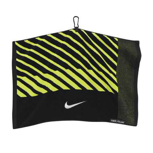Nike Face/Club Jacquard Towel - Black/Volt