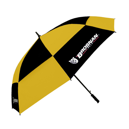Brosnan Tour Classic Windbuster 68 Inch Umbrella - Black/Yellow